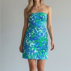 Lilly Pulitzer Franco Strapless Dress  "Bee In Your Bonnet”